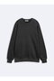 Regular Fit Faded Fabric Crew Neck Gray Sweatshirt - 3