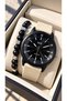 10 Atm Pool Sea Use-Beige Silicone Strap-Male Wristwatch-In Stylish Box - 2