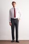 White Hard Collar Long Sleeve Slim Fit Cotton Shirt 1004265057 - 2