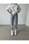 Women's Printed Sweatshirt Top and Bottom Tracksuit Set - 2