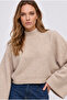 Women's Premium Batwing Sleeve Crop Knit Sweater - 3