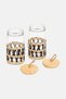 2 Pcs Rattan Glass Canister With Pinewood Lids, Multicolor - 2