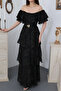 Black Layered Ruffle Dress - Black - 4