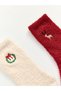 Socks - Red - Patterned - 3