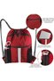 Drawstring Backpack Bag with Shoe Compartment String Cinch Sackpack for Unisex - 4