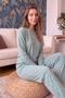 Green Petite Fleur Patterned Cotton Refined Women's Pajama Set