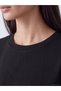 Nevavm Black Combed Cotton Plain Narrow & Slim Long Sleeve Women's Bodysuit - 3