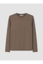 Nevavm Brown Interlock Plain Narrow & Slim Long Sleeve Women's Bodysuit with a Difference - 5