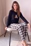 Siyah Katze Patterned Cotton Refined Women's Pajama Set - 3