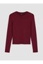 Nevavm with a Difference, Xside Burgundy Camisole Plain Super Skinny & Extra Narrow Long Sleeve Women's Bodysuit - 5