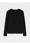 Nevavm with a Difference, Lcw Everyday Black Interlock Plain Narrow & Slim Long Sleeve Women's Bodysuit - 4