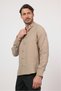 Beige Buttoned Collar Long Sleeve Pocketless Slim Fit Modal Shirt 1004260162 - 6