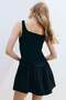 Flared-skirt crêpe dress - 5