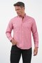 Pink Buttoned Collar Long Sleeve Slim Fit Cotton Shirt 1004260235 - 2