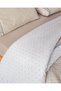 Refined Grid Cotton Double Bed Sheet Duvet Cover Set 200X220 cm Beige - 4