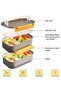 Stainless Steel Lunch Box Insulated Bento Box Multifunctional Containers Food Containers with 2 Compartments,Tableware, Nylon insulation bag - 3