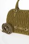 Drawstring Stitched Handbag Khaki - 5