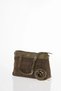 Knitted Textured Suede Bag Khaki - 4