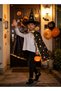 Witch Costume Set Kids Witch Wizard Cloak Witch Cape Hat Festivals Cosplay Outfit Full Set for Party Masquerade Accessory