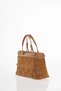 Knitted Textured Suede Bag Camel - 2
