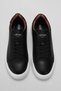 Tommy Men's Leather Sneaker Shoes Black - 5
