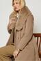 Fur Coat with Belt 90652 - 3