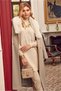 Fur Coat with Belt 90652 - 3