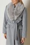 Fur Coat with Belt 90652 - 3