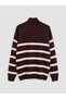 Quality Pieces from Çelebi Store Men's Striped Collar Sweater with High Collar - 8
