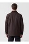 Esvab • Modern & Distinctive Standard Fit Contrast Roba Collar Men's Coat - 5