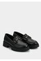 Black Leather Women's Shoes - 3