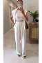 Tersal White Modal Pants - 4