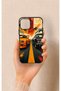 iPhone 11 Pro Compatible Orange and Black Car Pattern Silicone Case