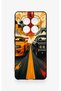 Redmi̇ Note 15 4g Compatible Orange and Black Car Patterned Silicone Case - 2