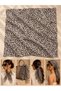 Leopard Patterned Chiffon Women's Scarf (50X50)