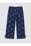 Indigo Wideleg Floral Girls' Jeans - 3