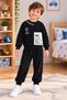 Boys' 2-Piece Tracksuit Set – Printed Sweatshirt and Sweatpants - 2