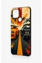 Oppo A15 Compatible Orange and Black Car Patterned Silicone Case - 4