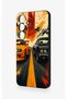 Samsung S25 Compatible Orange and Black Car Patterned Silicone Case - 4