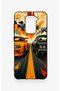 Redmi Note 9 Compatible Orange and Black Car Pattern Silicone Case - 2