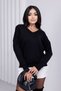 V-Neck Lace Sweater with Tie Back