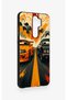 Redmi Note 8 Pro Compatible Orange and Black Car Pattern Silicone Case - 3