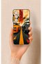 Realme C65 Compatible Orange and Black Car Pattern Silicone Case
