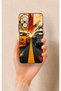 Realme 12 Lite Compatible Orange and Black Car Patterned Silicone Case