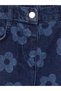 Indigo Wideleg Floral Girls' Jeans - 2