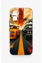 Infinix Gt 50 Pro Compatible Orange and Black Car Patterned Silicone Case - 2