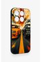 Mi 17 5g Compatible Orange and Black Car Patterned Silicone Case - 3