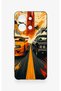 Vivo Y36 Compatible Orange and Black Car Patterned Silicone Case - 2