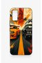 Infinix Gt 30 Pro Compatible Orange and Black Car Patterned Silicone Case - 2