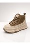 Women's High Ankle Platform Sneaker Zippered Lace-Up Sports Boots - 5